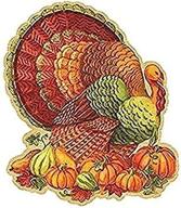 🦃 vibrant thanksgiving 8-inch paper cutout: festive party decoration in multicolored design logo