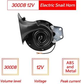 img 2 attached to 📢 Carrfan Loud 300DB 12V Electric Snail Horn: Powerful Sound for Cars, Motorcycles, Trucks, Boats, and Cranes