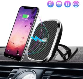 img 4 attached to 📱 Nillkin Wireless Car Charger Mount - 2 in 1 Rotatable Magnetic Car Phone Holder: Powerful Qi Fast Charger for iPhone/Galaxy