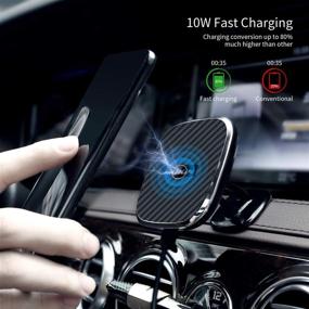 img 3 attached to 📱 Nillkin Wireless Car Charger Mount - 2 in 1 Rotatable Magnetic Car Phone Holder: Powerful Qi Fast Charger for iPhone/Galaxy