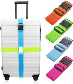img 4 attached to Luxebell Luggage Straps Suitcase Accessories Travel Accessories