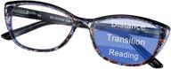 👓 feisedy b2675: progressive multifocus blue light blocking reading glasses - the perfect no line multifocal readers with spring hinge logo