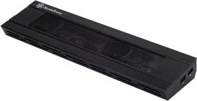 img 1 attached to 💻 High-performance Black Aluminum Notebook Docking Station with Cooling Fan - Silverstone NB02B