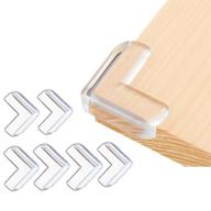 👶 l-shaped corner guards (12 pack) - clear corner protectors with high resistant adhesive gel for best baby proofing. prevent child head injuries on tables, furniture, and sharp corners logo