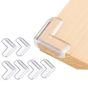 img 4 attached to 👶 L-Shaped Corner Guards (12 Pack) - Clear Corner Protectors with High Resistant Adhesive Gel for Best Baby Proofing. Prevent Child Head Injuries on Tables, Furniture, and Sharp Corners