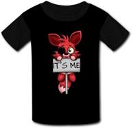 👕 стильные футболки для девочек из five nights at freddy: модная одежда для мальчиков в черном цвете логотип