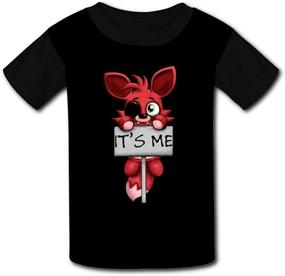 img 2 attached to 👕 Стильные футболки для девочек из Five Nights At Freddy: модная одежда для мальчиков в черном цвете