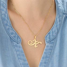 img 1 attached to MyNameNecklace Personalized Initial Necklace Jewelry Custom
