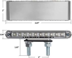 img 1 attached to 🚛 Partsam 6.5" Double Face Truck Semi Trailer Light Bars: Waterproof 10LED Red/Amber Clear Lens with Double Studs - Sealed Dual Face Led Turn Signal Stop Tail Marker Lights 12V