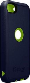 img 1 attached to 📱 Enhanced Glow Green / Admiral Blue Bulk-Packaged OtterBox Defender Case for Apple iPod Touch 5th and 6th Generation