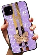 💎 aulzaju bling glitter sparkle rhinestone butterfly diamond case for iphone 12 pro max - stylish, cute, fashionable, and protective cover for girls and women logo