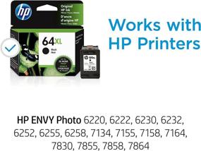 img 3 attached to 🖨️ Original HP 64XL Black Ink Cartridge for HP ENVY Photo 6200, 7100, 7800 Series - High-Yield & Instant Ink Eligible (N9J92AN)