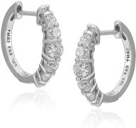 stylish sterling silver minimalist ear cuff earrings - cz hoop studs for women & girls logo