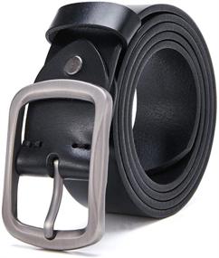 img 4 attached to 👔 Versatile Leather Men's Accessories and Belts for Everyday Casual Style