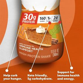 img 2 attached to 🎃 Premier Protein Shake Limited Edition 30g 1g Sugar 24 Vitamins Minerals Nutrients - Immune Health Support - Pumpkin Spice Flavor - 12 Pack, 138 Fl Oz