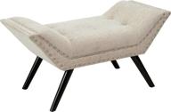 🪑 almond rosalynn tufted fabric ottoman bench by christopher knight home logo