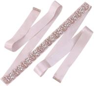 fangzhidi crystal champagne 💎 bridal wedding sash with rhinestone beading logo