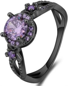 img 1 attached to Victoria Jewelry Flower Amethyst Wedding