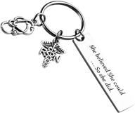 ecobuty keychain believed bracelet graduation logo