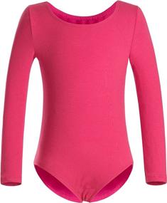 img 3 attached to 👧 DANSHOW Girls Team Basic Long Sleeve Leotard with Skirt: Kid Dance Ballet Tutu Dress for Style and Comfort