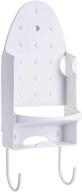 🔌 wall mount iron hanger for max 5 inch width ironing boards - electric iron holder and household bathroom shelf logo
