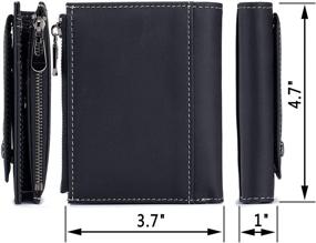 img 3 attached to Blocking Bifold Leather Minimalist Vintage Men's Accessories in Wallets, Card Cases & Money Organizers