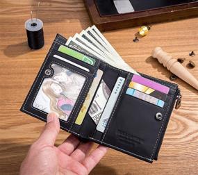 img 1 attached to Blocking Bifold Leather Minimalist Vintage Men's Accessories in Wallets, Card Cases & Money Organizers