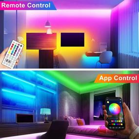 img 3 attached to 40ft LED Strip Lights with App and Remote Control - Music Sync, Color Changing, DIY Mode - SMD 5050 RGB Flexible LED Lights for Bedroom, Kitchen, Bar, Party - Festival Home Decoration DIY