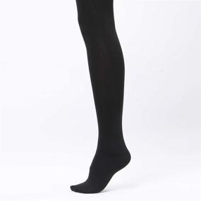 img 1 attached to LASETA Winter Tights Fleece Opaque Girls' Clothing and Socks & Tights
