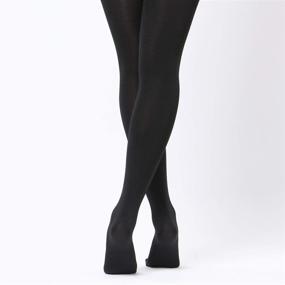 img 3 attached to LASETA Winter Tights Fleece Opaque Girls' Clothing and Socks & Tights
