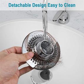 img 1 attached to 💇 Efficient Hair Catching Solution: MFTEK Stainless Steel Drain Hair Catcher for Shower and Sink