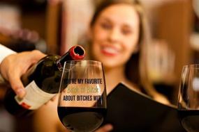 img 1 attached to 🍷 Top Choice Companion for Venting About Others: Hilarious BFF Birthday Gift Idea, Girls' Bachelorette Party Presents, Ideal Best Friend Gift for Women; 15 oz Stemless Wine Glass, Dishwasher Safe