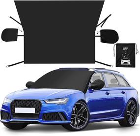 img 4 attached to ❄️ Premium Waterproof Windshield Snow Cover with Mirror Protectors - Ideal for Cars, SUVs, and Trucks - Thicker and Larger Ice & Snow Wiper Protector