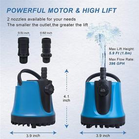 img 3 attached to 🐠 Efficient MEDAS Submersible Aquarium Water Pump: Auto Electric Water Change & Cleaning for Aquariums, Ponds, Fish Tanks, Hydroponics, and Backyards