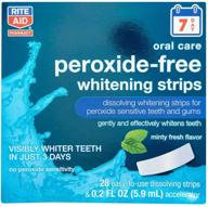 🦷 rite aid minty fresh teeth whitening strips - 28 strips, peroxide-free stain remover logo