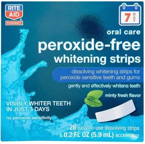 img 4 attached to 🦷 Rite Aid Minty Fresh Teeth Whitening Strips - 28 Strips, Peroxide-Free Stain Remover