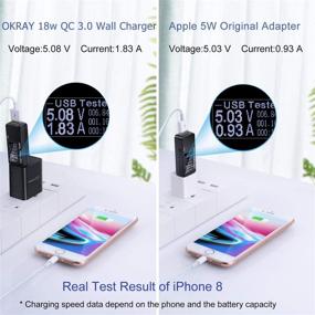 img 2 attached to 🔌 Okray 3-Pack Quick Charging 3.0 Wall Charger: 18W QC Fast Charging USB Adapter for iPhone 12, Samsung Galaxy S20/S10, 10W Wireless Charger, Pad, Tablets - Black (Pack of 3)