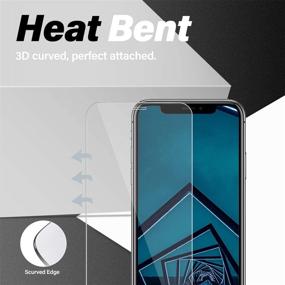 img 1 attached to Защитное стекло премиум-класса HD Clear Tempered Glass для экрана и камеры iPhone 11 от BIGFACE - [2 + 2 шт], степень твердости 9H, HD-качество изображения, защита от царапин, точность 3D-изгиба, без пузырей