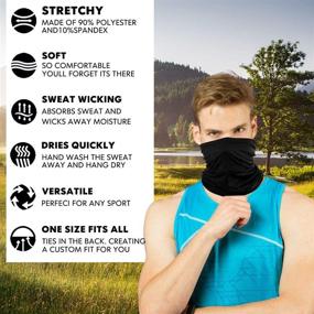 img 1 attached to 💨 Stay Cool and Comfortable with our Breathable Bandana Cooling Cycling Fishing Men's Accessories