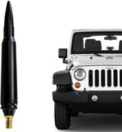 🚀 premium cartaoo bullet antenna for jeep wrangler jk jl & gladiator rubicon sahara (2007-2021): stubby am/fm radio replacement and stylish accessory logo