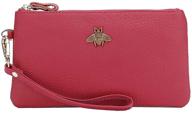 imeetu genuine leather clutch handbag wristlet for women: handbags, wallets, and wristlets logo