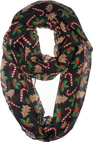 img 3 attached to Festive and Stylish: VIVIAN VINCENT Infinity Christmas CandyCane Women's Accessories for Scarves & Wraps