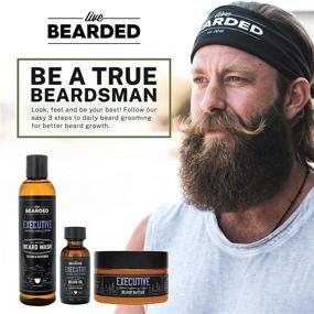 img 2 attached to 🧔 Live Bearded: Premium 3-Step Beard Grooming Kit - Executive Level - Beard Wash, Beard Oil, and Beard Butter - Infused with Natural Ingredients like Shea Butter, Jojoba Oil, and More - Promotes Beard Growth - Crafted in the USA