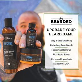 img 1 attached to 🧔 Live Bearded: Premium 3-Step Beard Grooming Kit - Executive Level - Beard Wash, Beard Oil, and Beard Butter - Infused with Natural Ingredients like Shea Butter, Jojoba Oil, and More - Promotes Beard Growth - Crafted in the USA