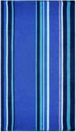 🏖️ superior luxury beach towels: oversized 100% cotton swim towel with 450 gsm, blue sefina stripes, 34" x 64 logo