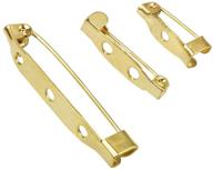 📌 150pcs metal bar pins brooch back pin clasp for name tags jewelry making diy crafts accessories 1.5/2/2.5cm - gold - partstock logo