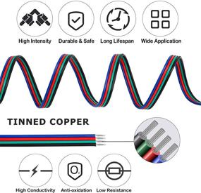 img 3 attached to High-Quality SUPERNIGHT 4 Pin LED Strip Light Connector Kit - Extension Wire, Solderless Connectors, Strip to Strip & Strip to Wire Connector, 90 Degree Connector