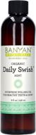 🌿 organic ayurvedic oil pulling mouthwash with coconut oil - banyan botanicals daily swish mint - promotes oral health, teeth, & gums* - 8oz - non-gmo, vegan, sustainably sourced logo