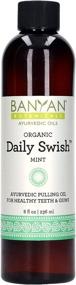 img 4 attached to 🌿 Organic Ayurvedic Oil Pulling Mouthwash with Coconut Oil - Banyan Botanicals Daily Swish Mint - Promotes Oral Health, Teeth, & Gums* - 8oz - Non-GMO, Vegan, Sustainably Sourced