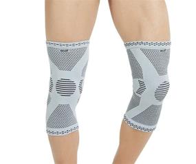 img 4 attached to 👣 NeoTech Care Bamboo Fiber Knee Support Braces, Gray (Size L, 1 Pair)